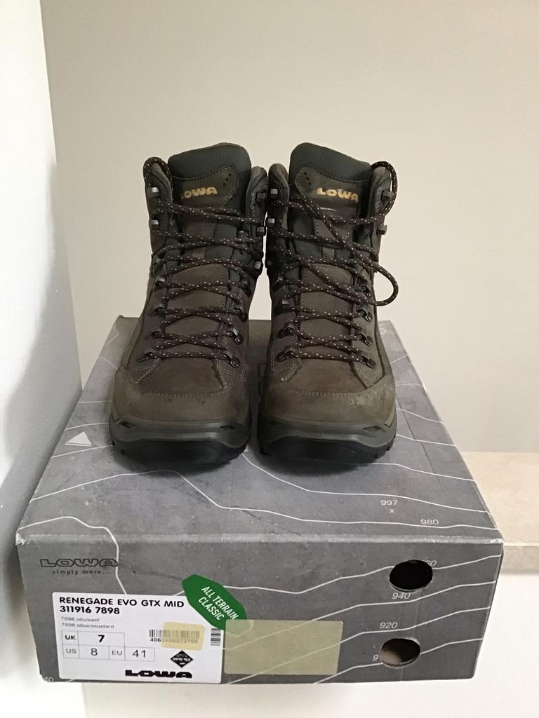 Lowa Renegade EVO GTX MID maat 41 olive/mustard, Ophalen of Verzenden, Zo goed als nieuw, Schoenen