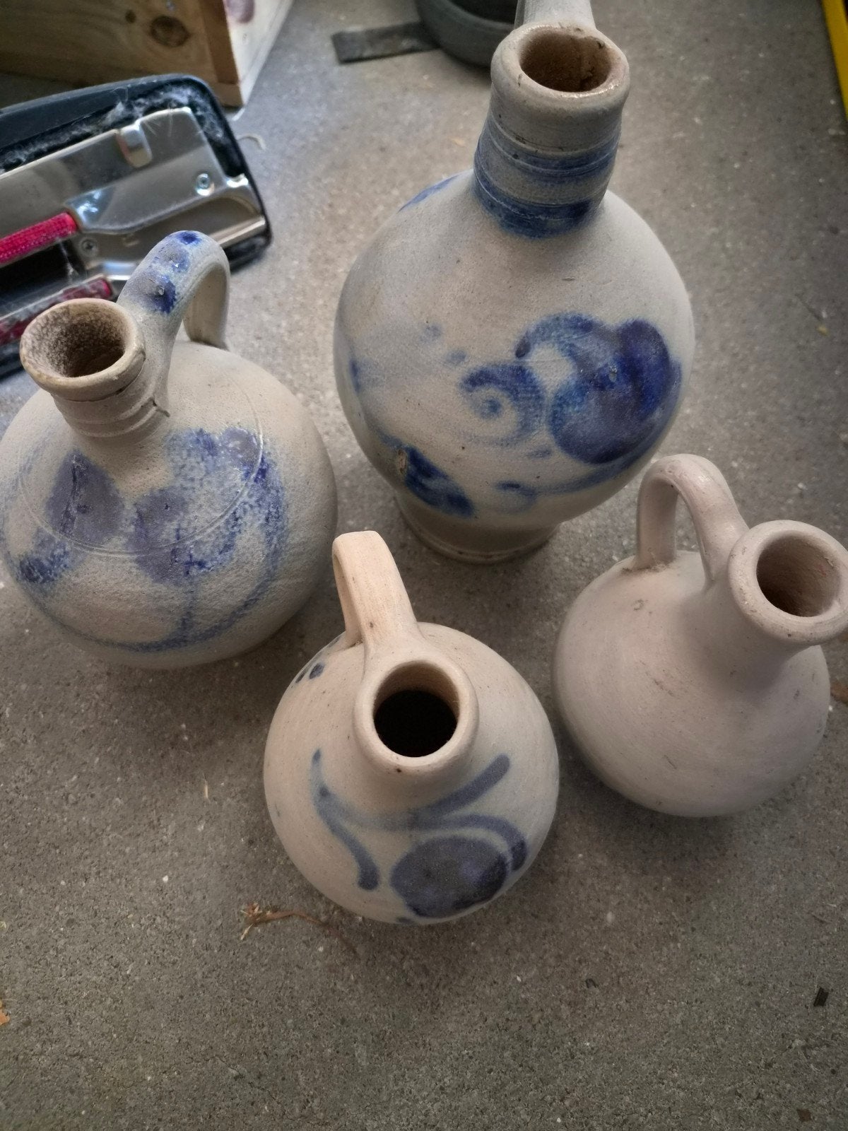 Set van 4 antieke Keulse potten - handgemaakt, Ophalen of Verzenden