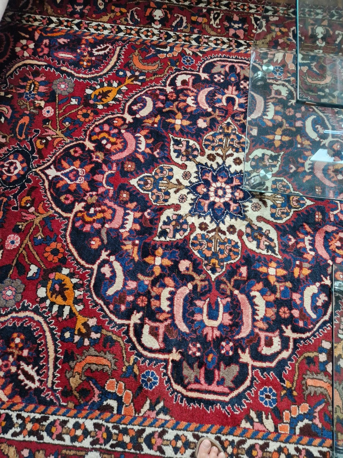 Prachtig Perzische look Vloerkleed 3x2 meter - Neter, Huis en Inrichting, Stoffering | Tapijten en Kleden, Ophalen, Blauw, 200 cm of meer