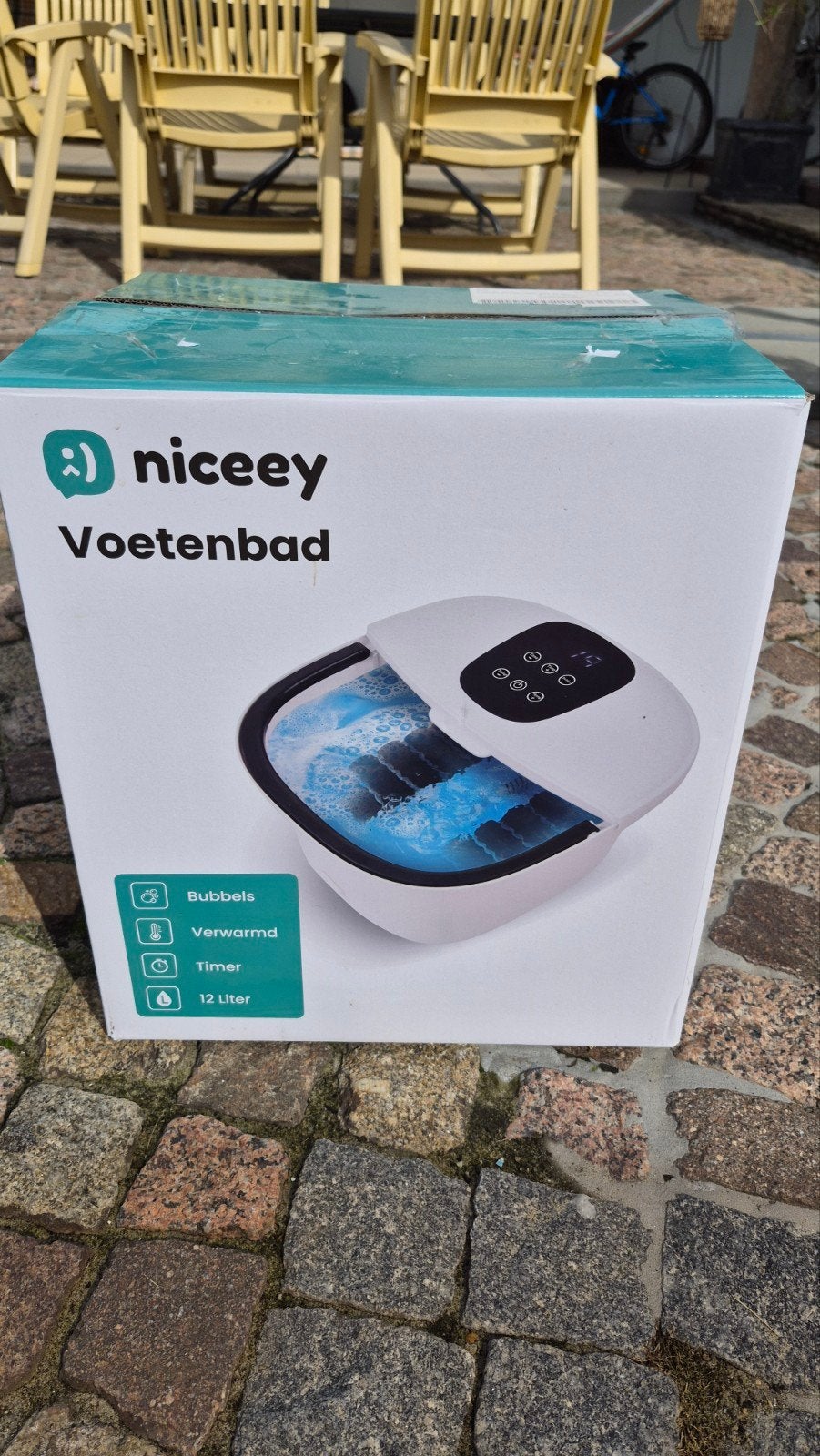 Niceey Voetenbad met Bubbel, Warmte en Timer Functie, Ophalen of Verzenden, Zo goed als nieuw, Hand- en Voetverzorging