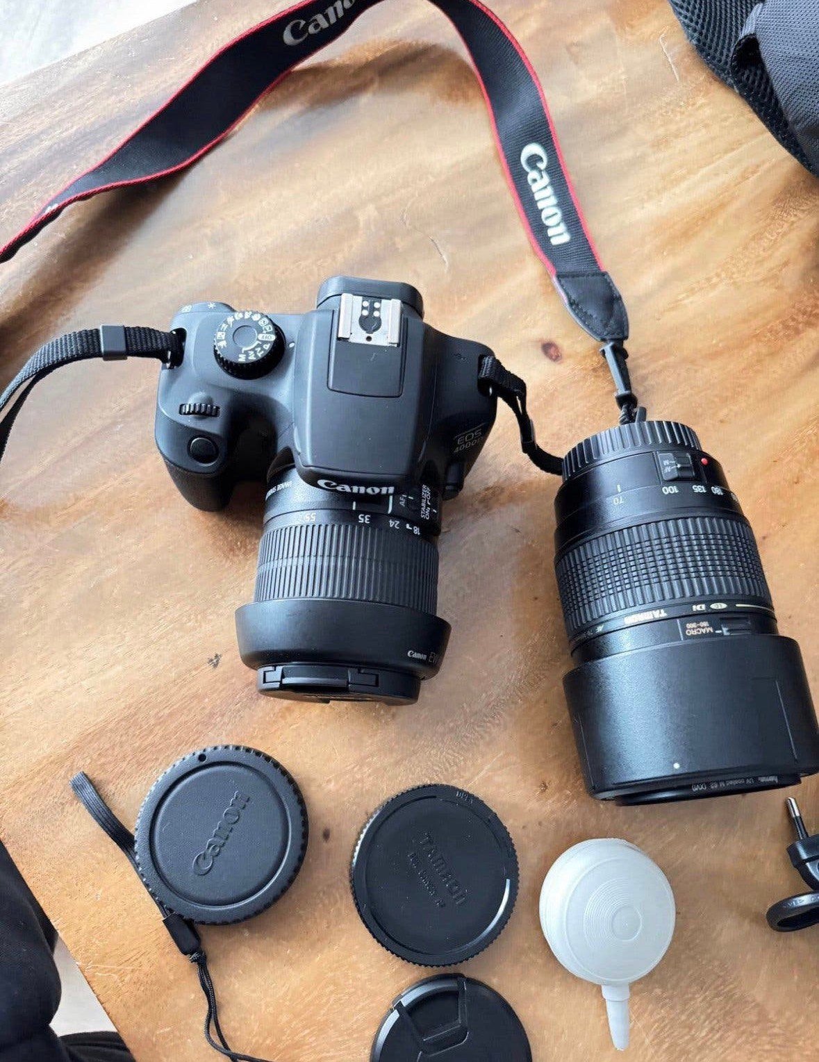 Canon EOS 4000D Spiegelreflexcamera met 2 lenzen en acc., Audio, Tv en Foto, Canon, Ophalen of Verzenden, Ingebouwde flitser, Spiegelreflex