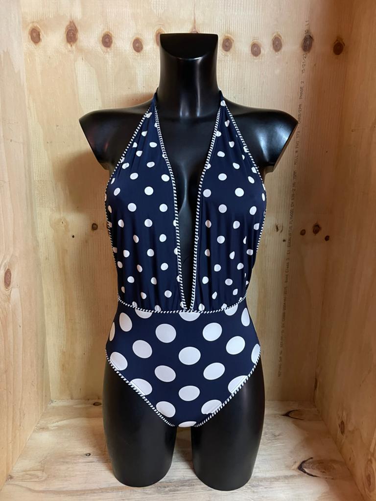 Andres sarda halter badpak maat 75b model beton, Kleding | Dames, Badmode en Zwemkleding, Verzenden, Nieuw, Blauw, Badpak