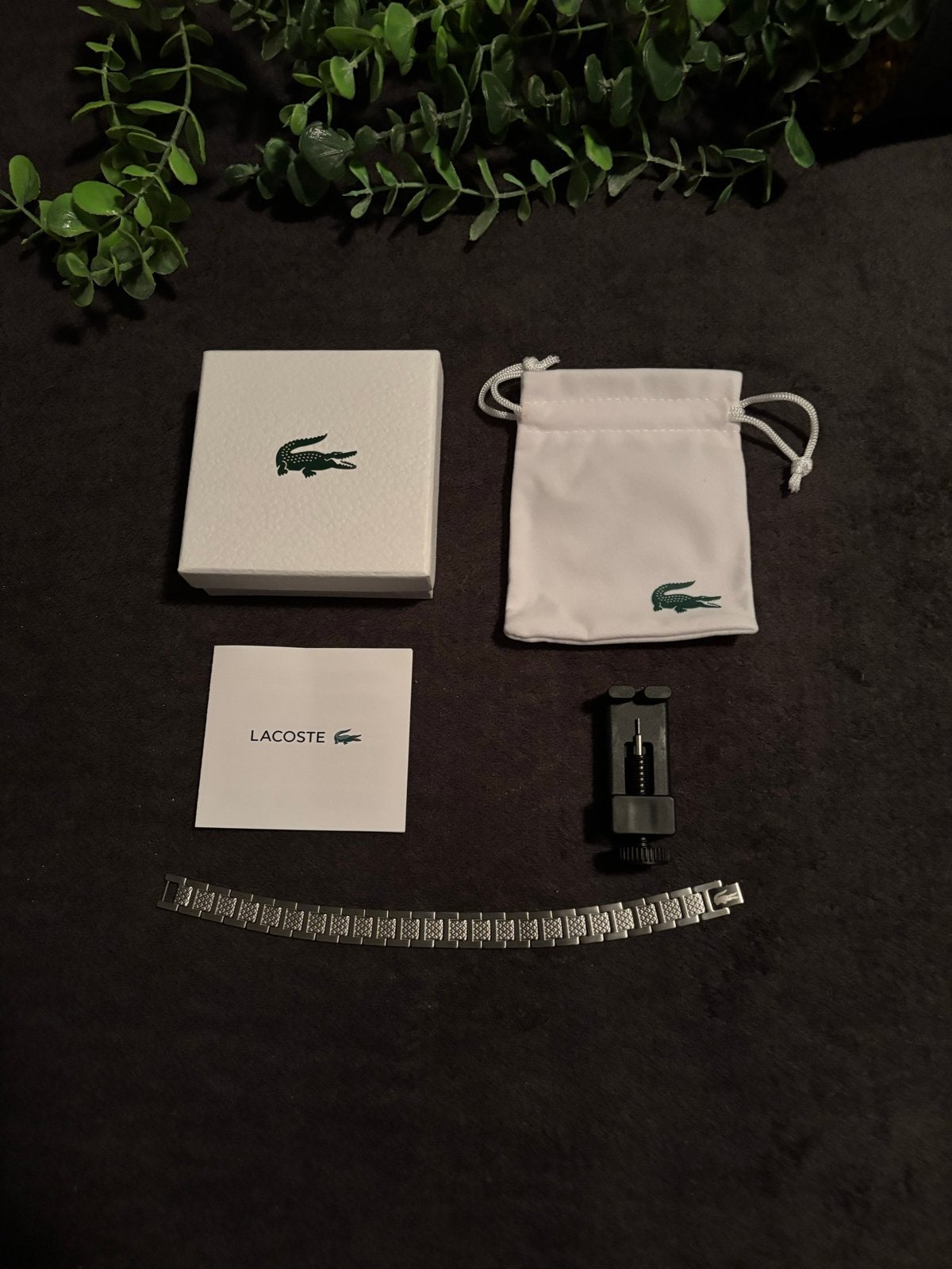Lacoste Armband met Versteltool en Verpakking, Verzenden, Nieuw, Zilver, Staal