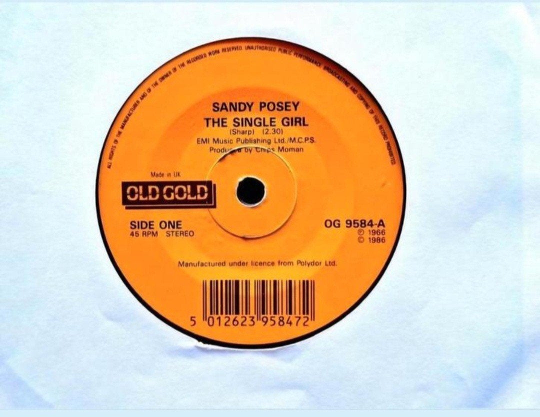 7"/SINGLE  SANDY POSEY - The Single Girl / Born A Woman, Ophalen of Verzenden, Gebruikt, Overige formaten