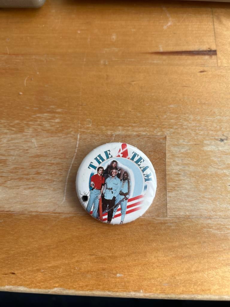 Vintage The A-Team Button/Speldje, Verzenden, Gebruikt, Overige onderwerpen, Speldje of Pin