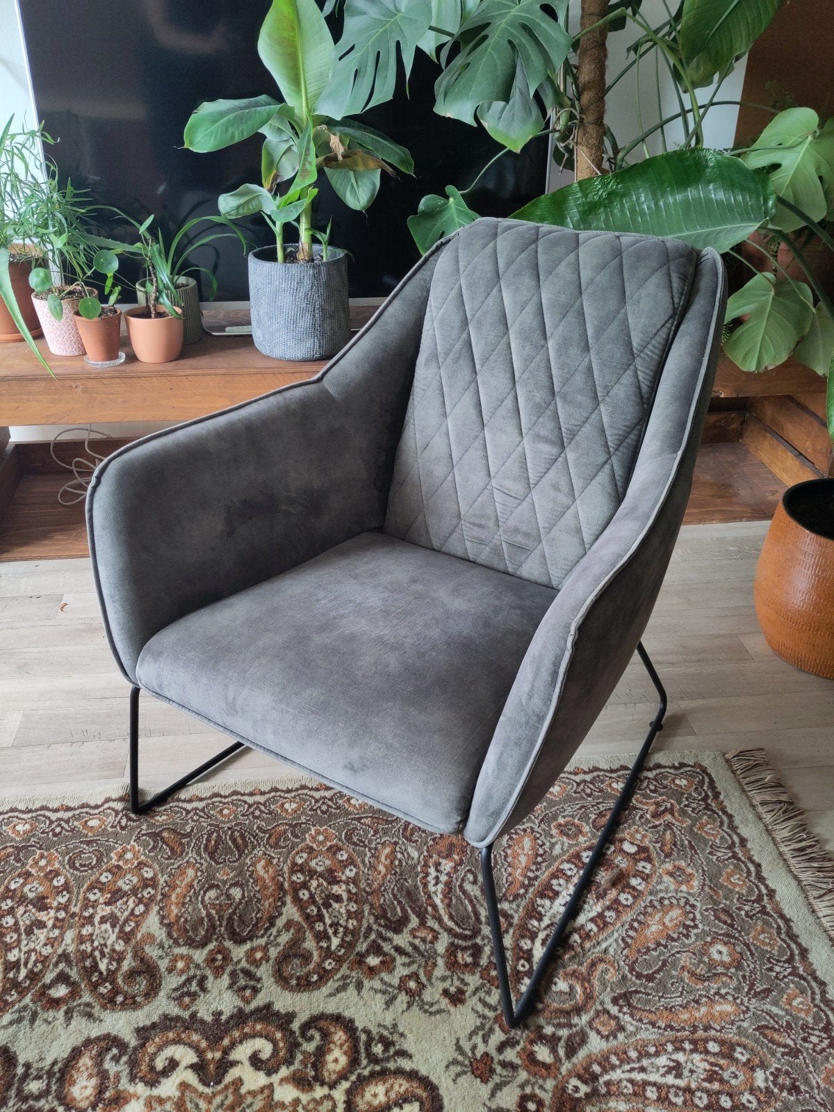 KOOPJE! Zitmaxx Wonen Velvet Fauteuil - Donkergroen, Ophalen, Modern, Velvet, 75 tot 100 cm, Zo goed als nieuw
