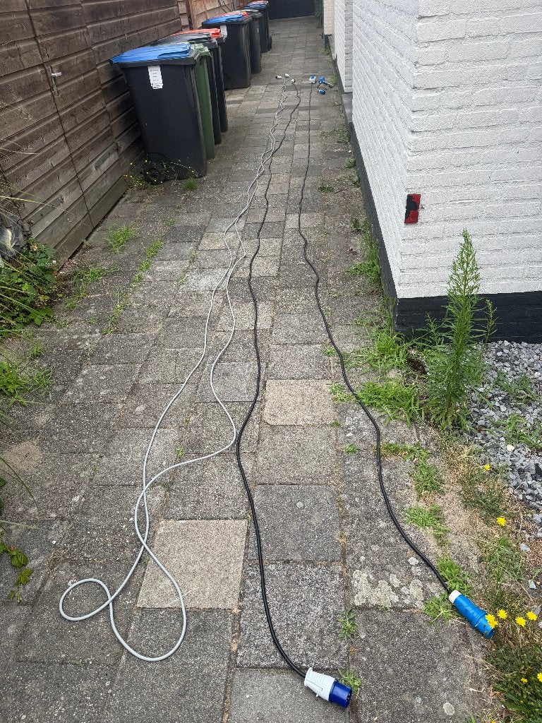 Euro stroomkabels camping, Ophalen, Gebruikt