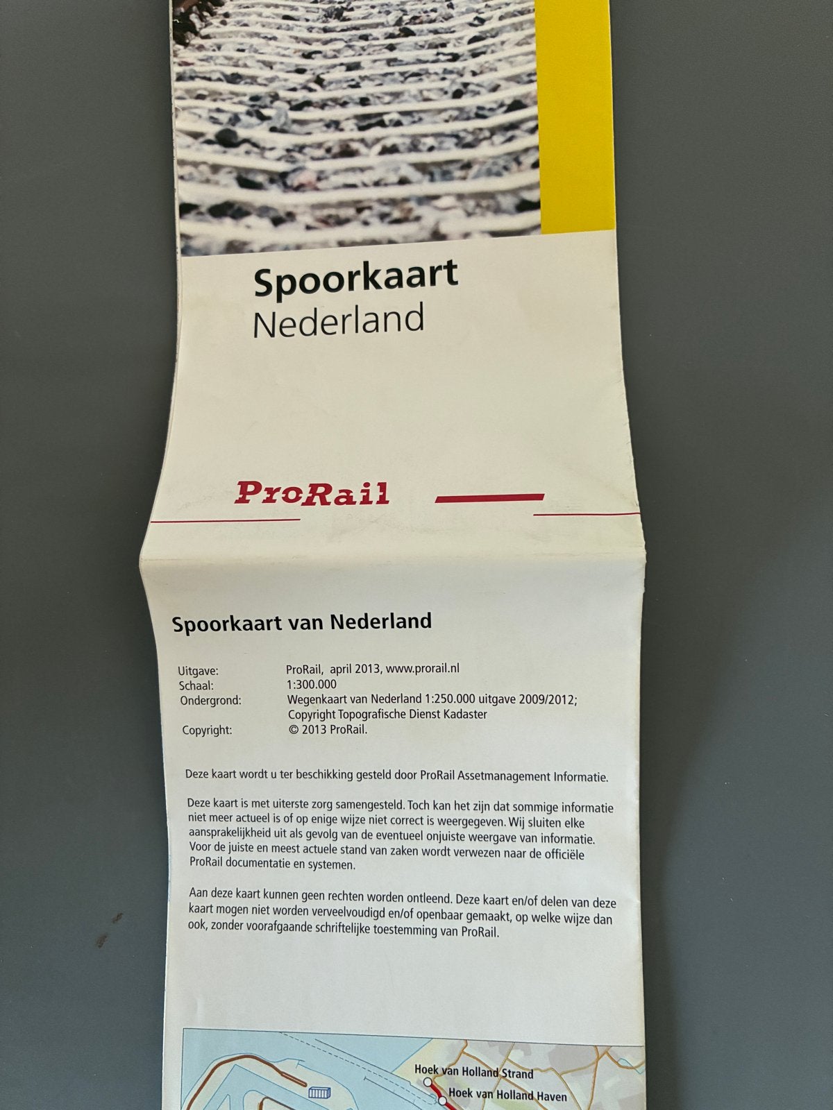 ProRail Spoorkaart Nederland 2013, 2000 tot heden, Ophalen of Verzenden, Nederland, Landkaart