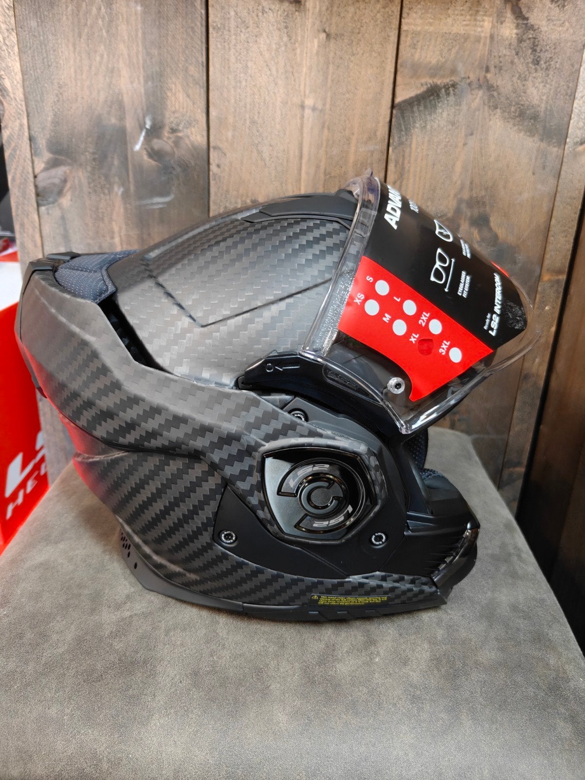 LS2 Flipover Helm XL motor, scooter, bromfiets, Systeemhelm, XL, Kinderen, Ophalen of Verzenden