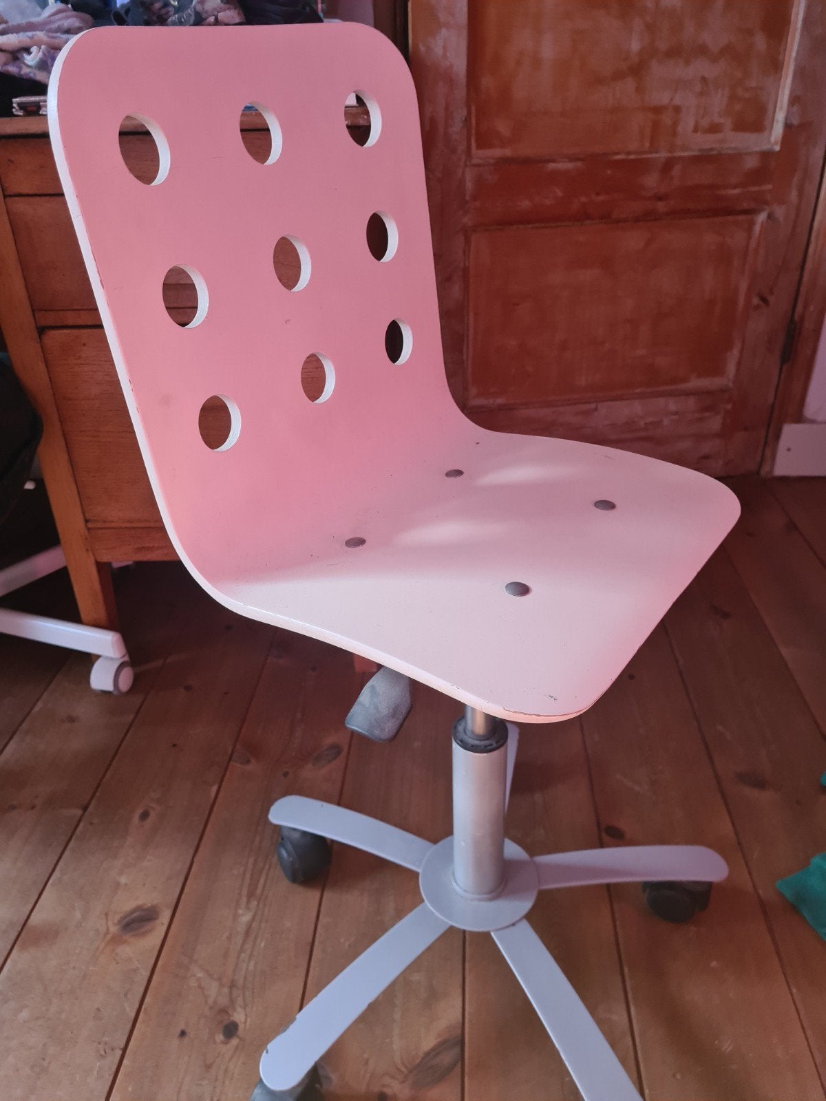 witte ikea bureaustoel met wieltjes - Gebruikt, Ophalen, Eén, Kunststof, Gebruikt