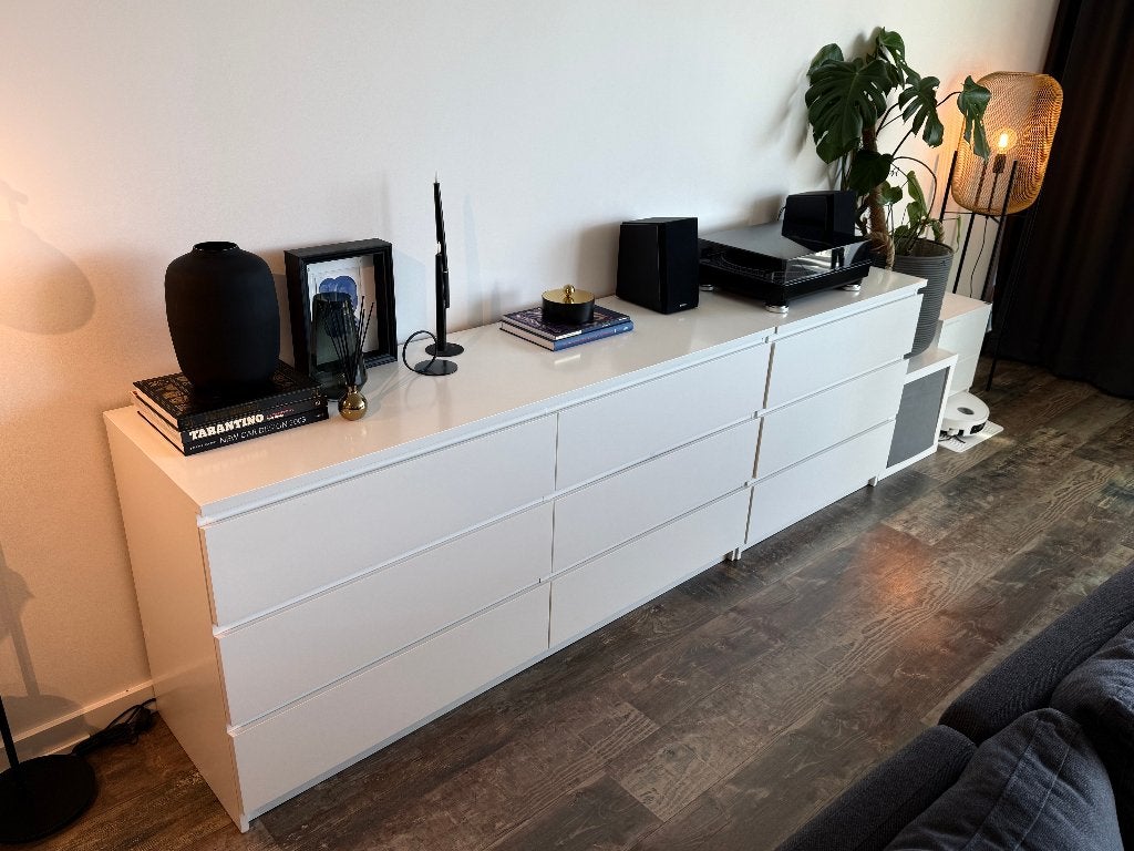 IKEA MALM ladekast 6 laden – wit 160 cm, Ophalen, Gebruikt, 150 tot 200 cm, Minder dan 100 cm