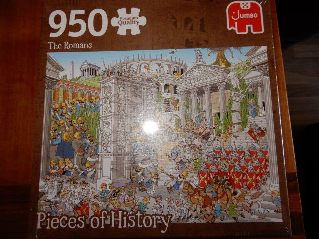 Jumbo puzzel Pieces of History De romeinen 950 st NIEUW, Ophalen of Verzenden, 500 t/m 1500 stukjes, Nieuw, Legpuzzel