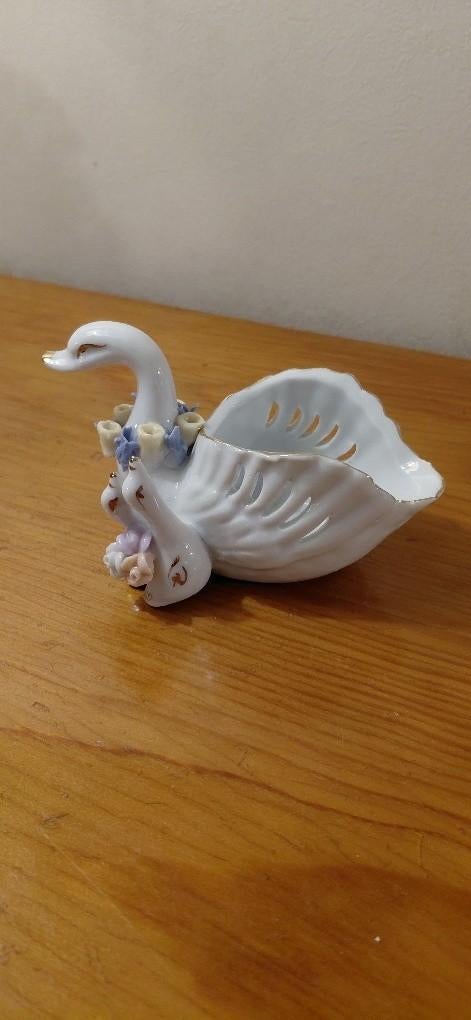 Prachtig vintage zwaan beeldje, Verzamelen, Beelden en Beeldjes, Ophalen of Verzenden, Zo goed als nieuw, Dier