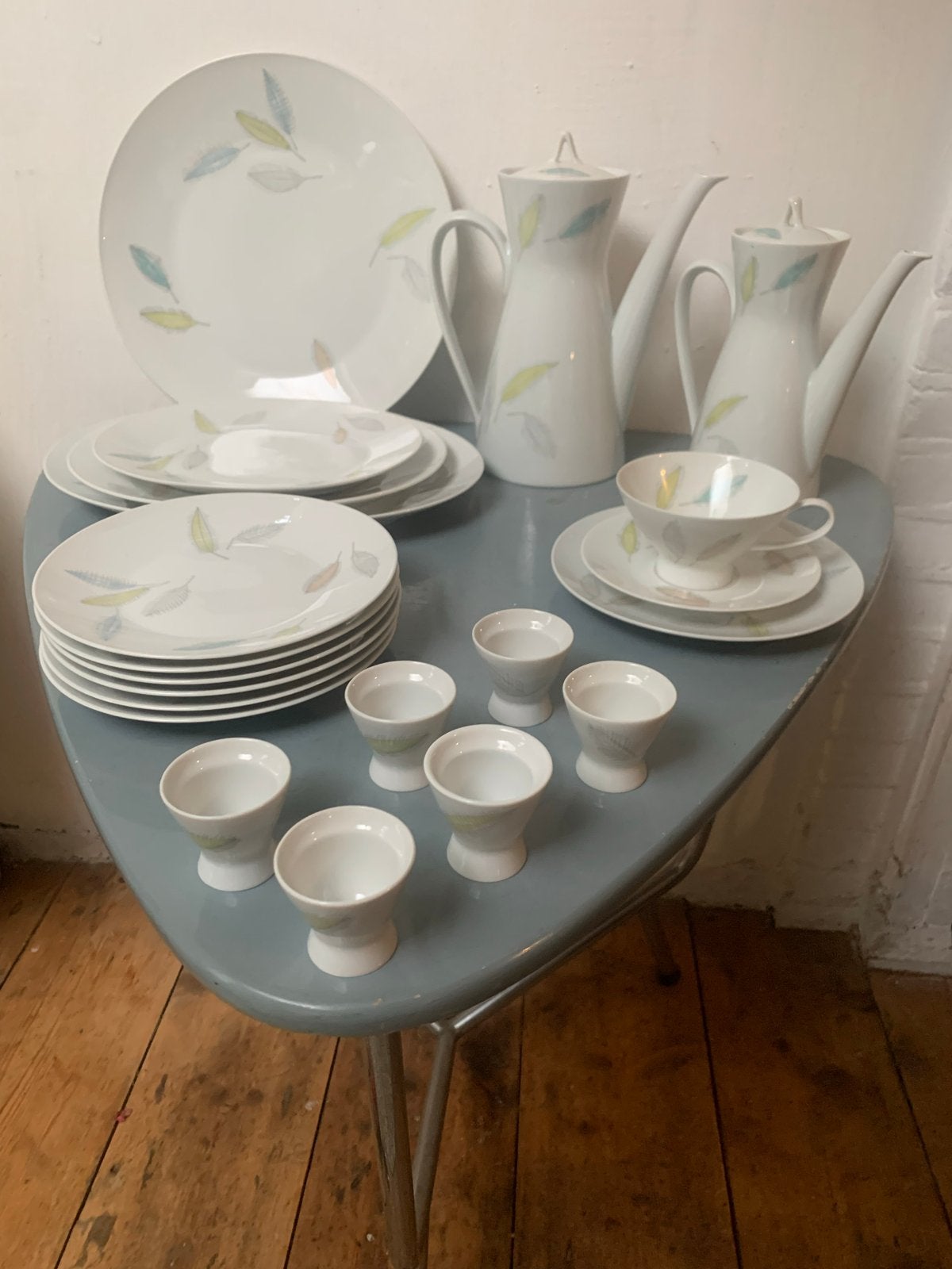 12 persoons Rosenthal koffie/thee servies, Raymond Loewy, Ophalen of Verzenden, Zo goed als nieuw, Porselein, Overige stijlen