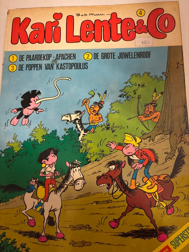 Kari Lente & Co - Album 4: Paardekop-Apachen, Eén stripboek, Ophalen of Verzenden, Gelezen