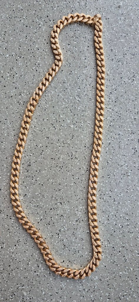 Diamond Mariner Cubaanse ketting (gold plated)?., Ophalen of Verzenden, Zo goed als nieuw, Goud, Overige materialen