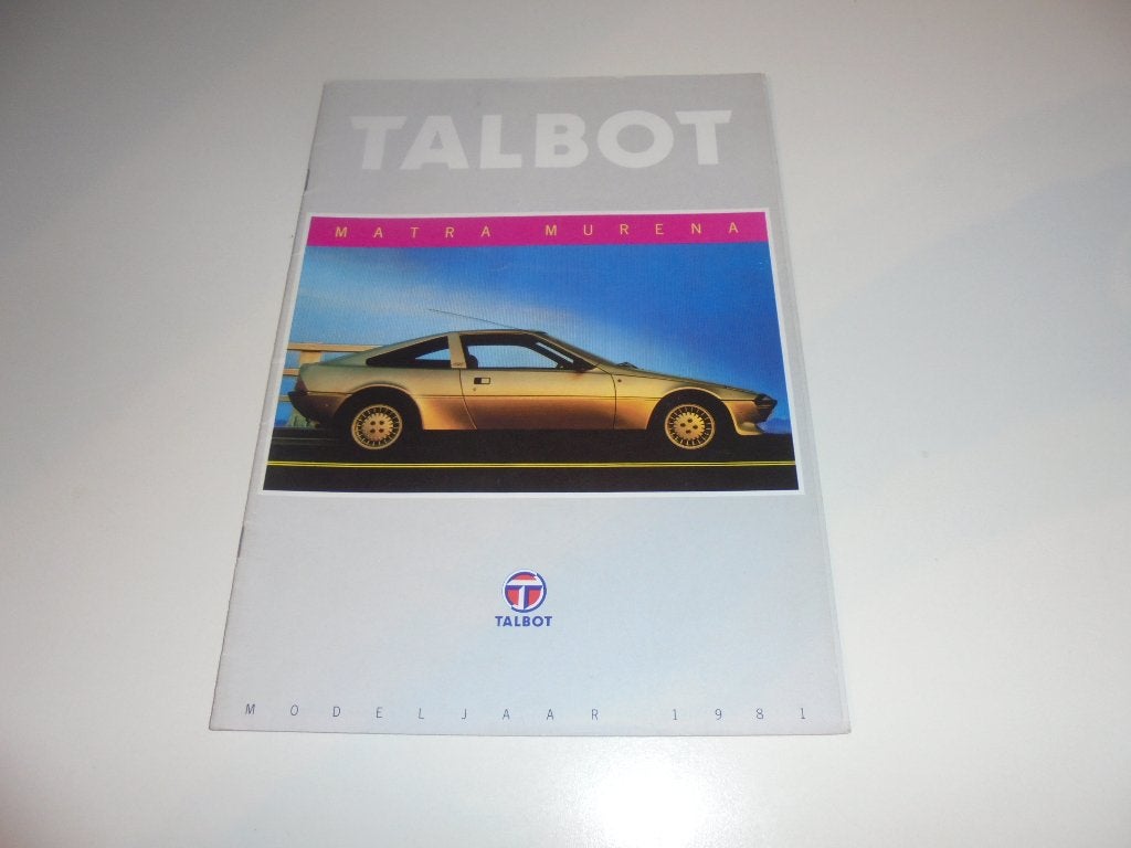 brochure Talbot Matra Murena  1981, Ophalen of Verzenden, Zo goed als nieuw, Overige merken
