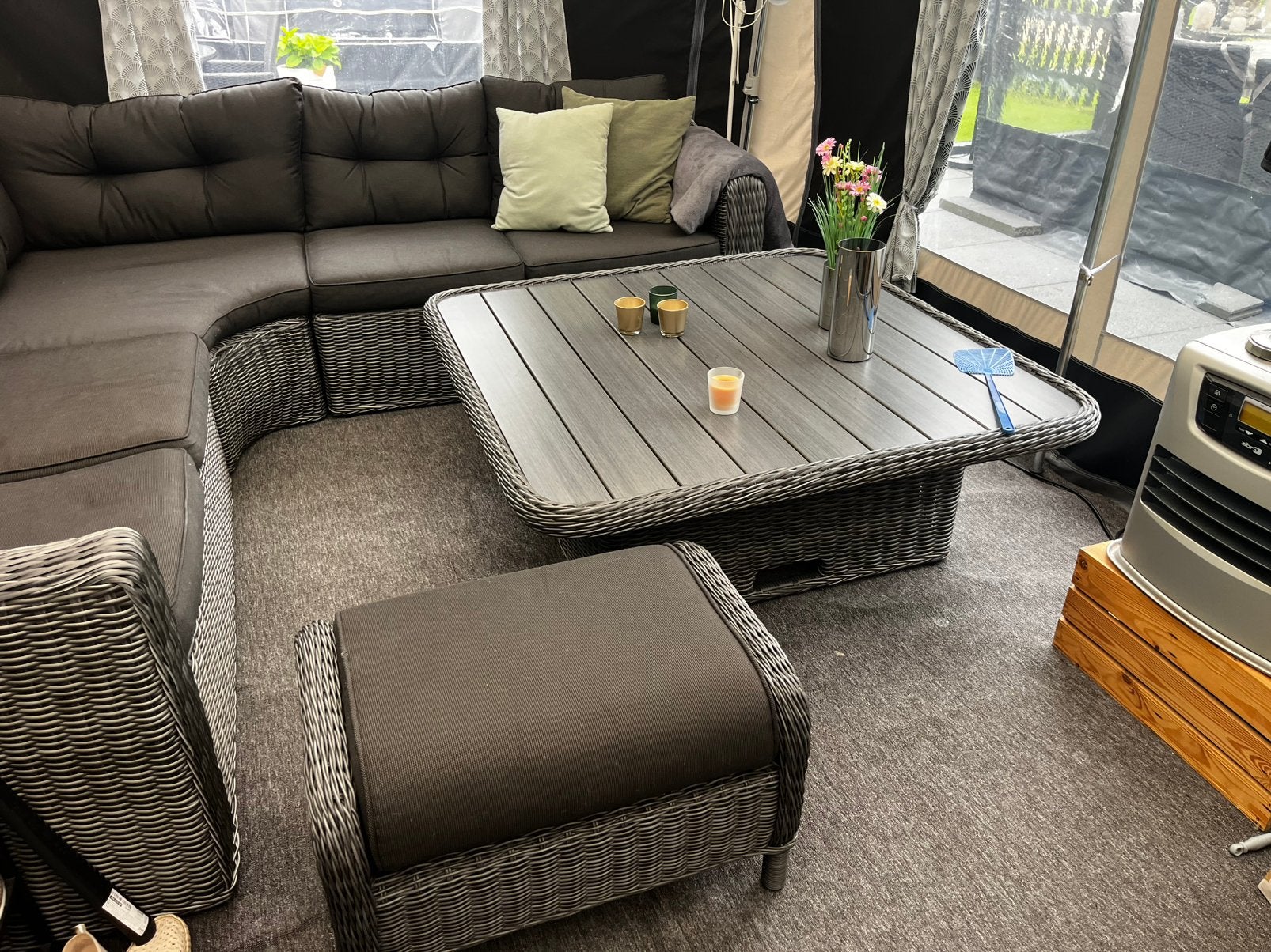 Luxe wicker loungeset / tuinset – zo goed als nieuw, Tuin en Terras, Tuinsets en Loungesets, Ophalen, Zo goed als nieuw, Wicker