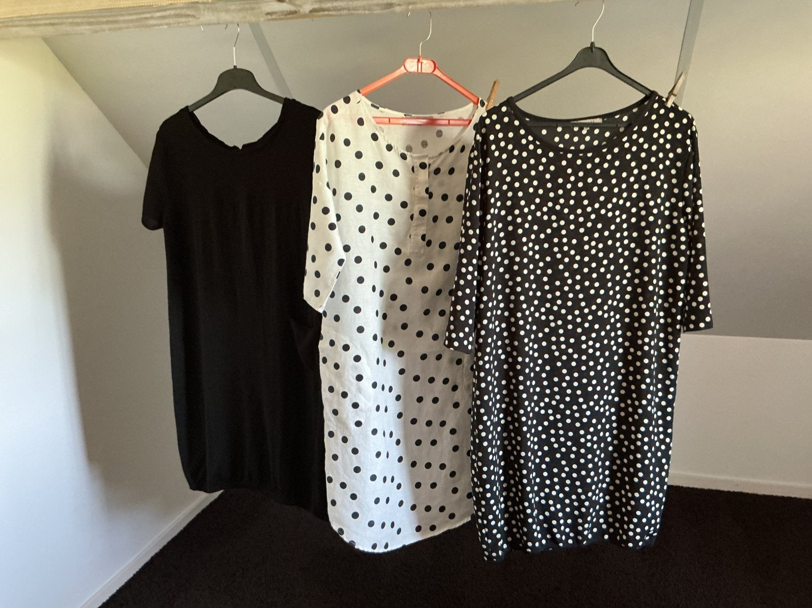 3 Sylver zomerjurken, polkadots, maat 38, vallen ruim, Maat 38/40 (M), Zwart, Ophalen of Verzenden, Zo goed als nieuw