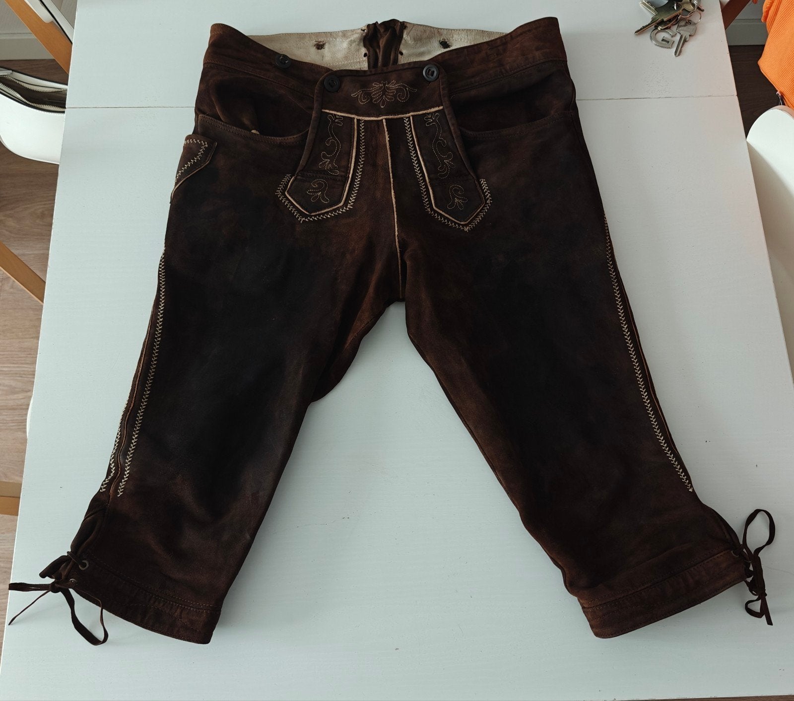 Alphorn Originele Lederhose - Maat 48 (wijdte 32), Ophalen, Bruin, Maat 48/50 (M), Alphorn