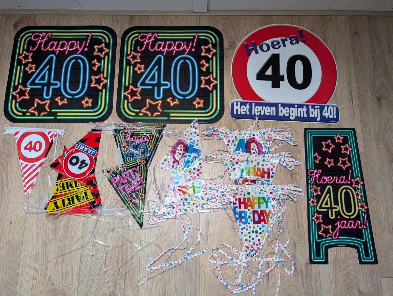 Versiering voor een 40e verjaardag, Ophalen, Versiering, Verjaardag