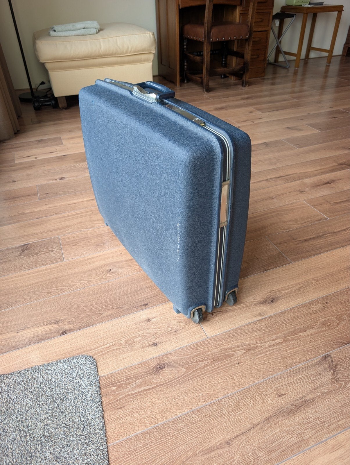 Samsonite Koffer - Blauw met Wieltjes, Gebruikt, Hard kunststof, 55 cm of meer, Wieltjes