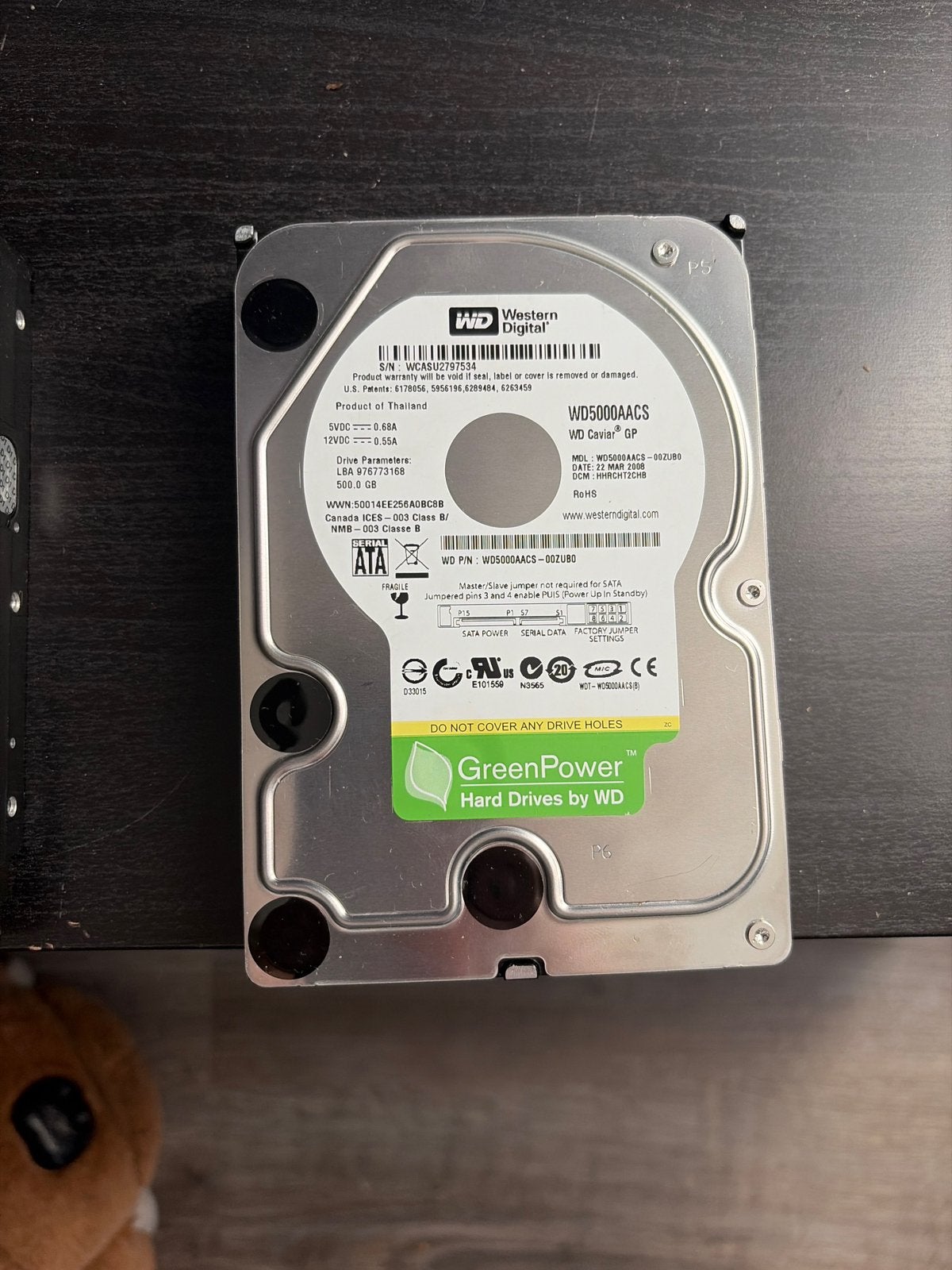Partij 7x 500GB 3.5" SATA HDD Harde Schijven, Computers en Software, Ophalen of Verzenden, Zo goed als nieuw, Desktop