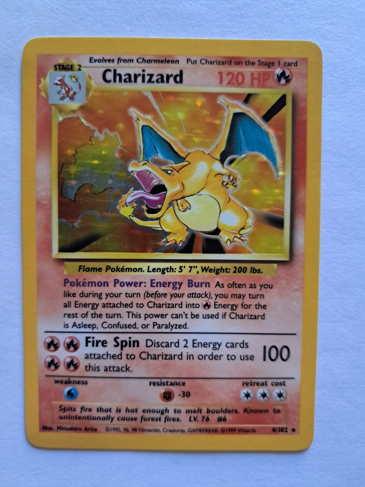 Charizard 4/102 Base Set, Ophalen of Verzenden