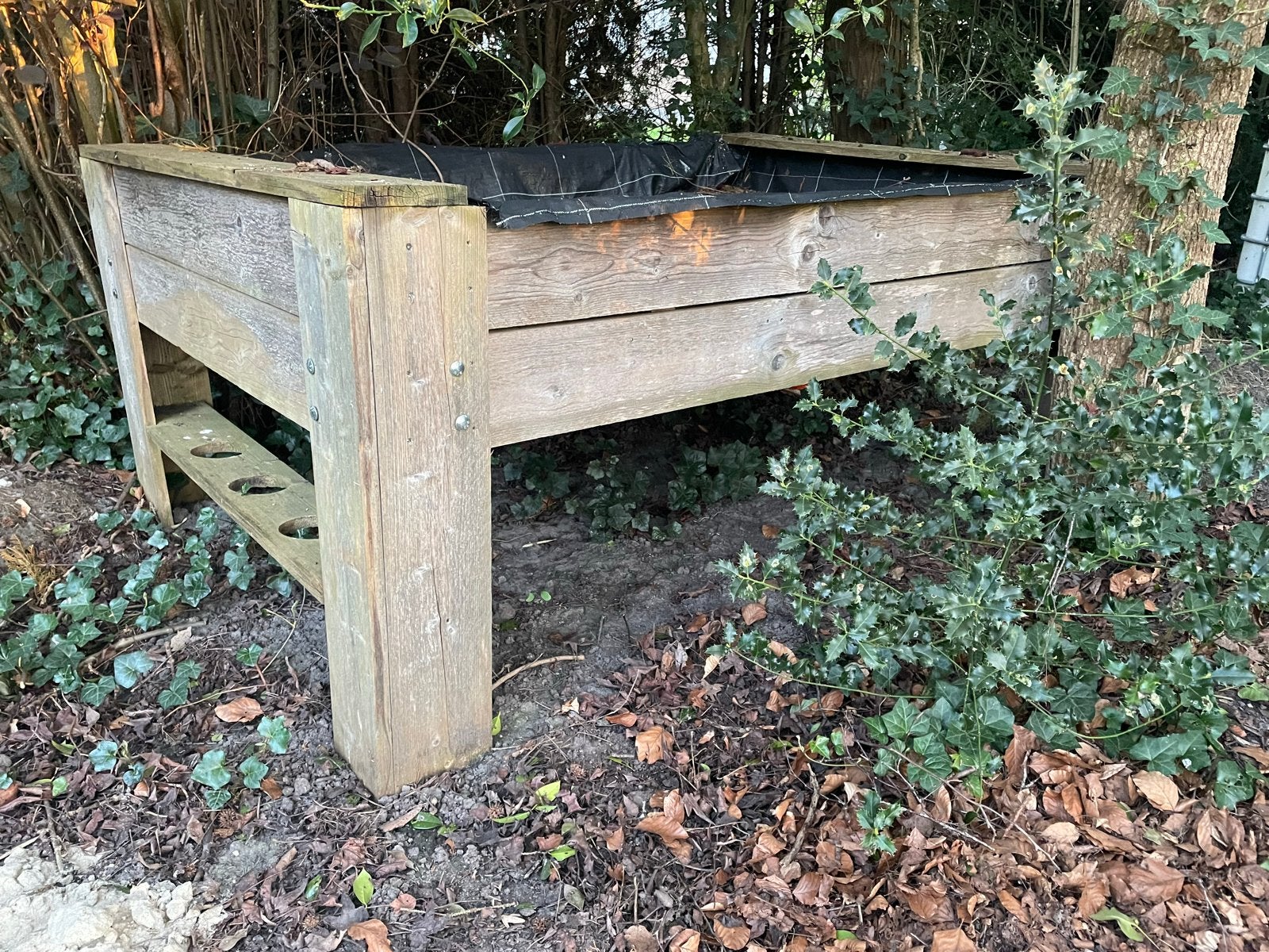 Stevige moestuin tafel van steigerhout, Tuin en Terras, Bloembakken en Plantenbakken, Gebruikt, 100 cm of meer, Balkon, Ophalen of Verzenden