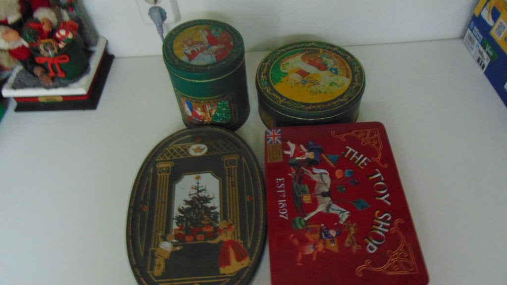 div kerst blikken, Ophalen of Verzenden, Gebruikt