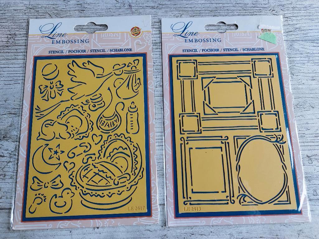 2 mallen voor embossing voor bv geboorte kaartje, Ophalen, Nieuw, Overige thema's, Pons of Mal