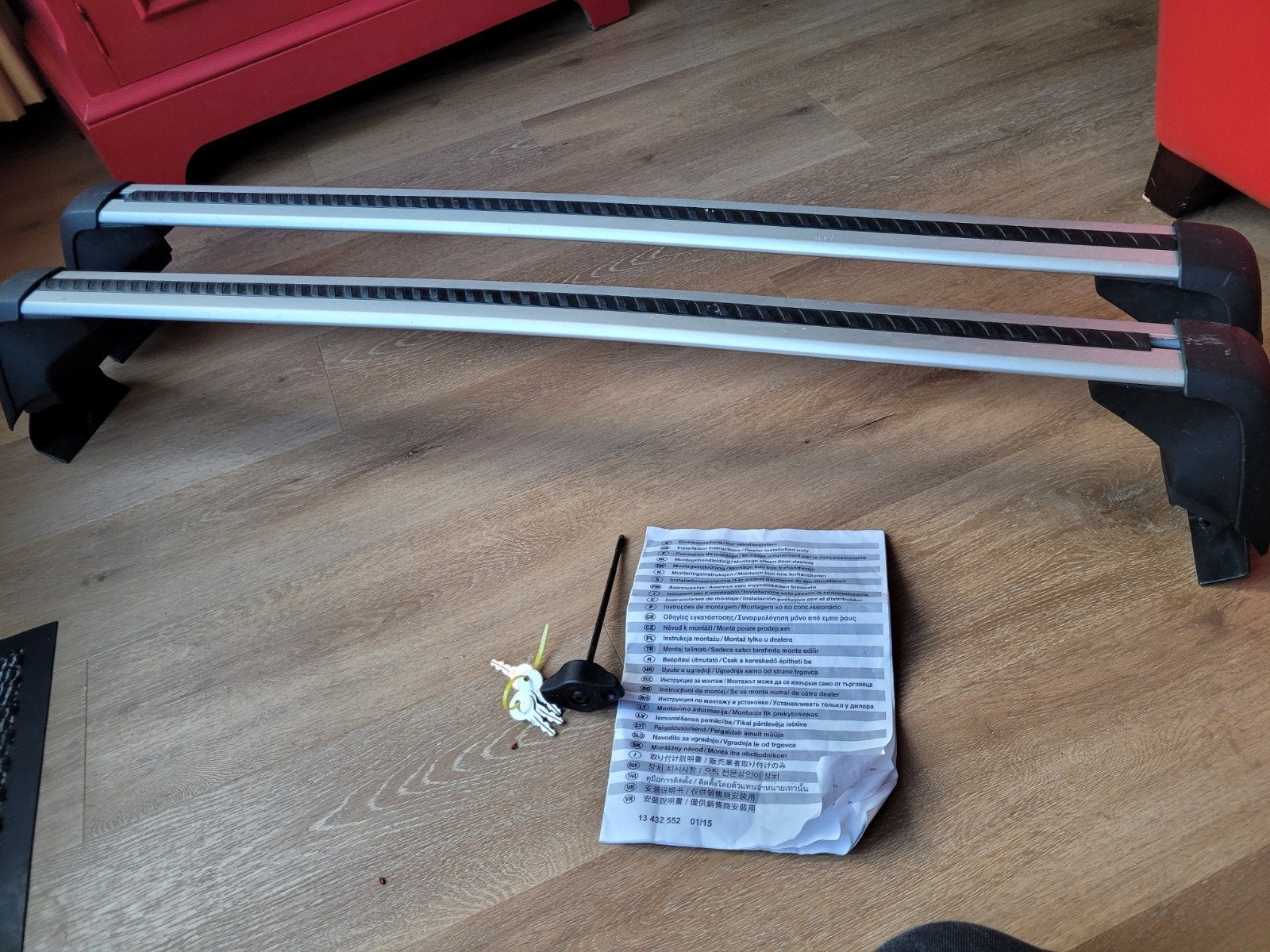 Opel astra dakdragers met slot en handleiding, Auto diversen, Ophalen, Gebruikt