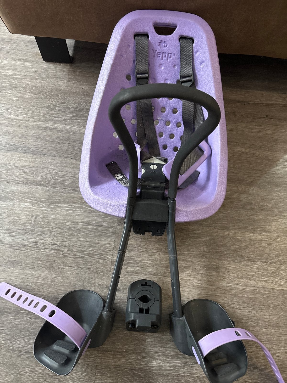 Paars GMG Yepp Mini Voorzitje - Zacht & Schokabsorberend, Fietsen en Brommers, Fietsaccessoires | Fietsstoeltjes, Ophalen, 0 t/m 18 kg