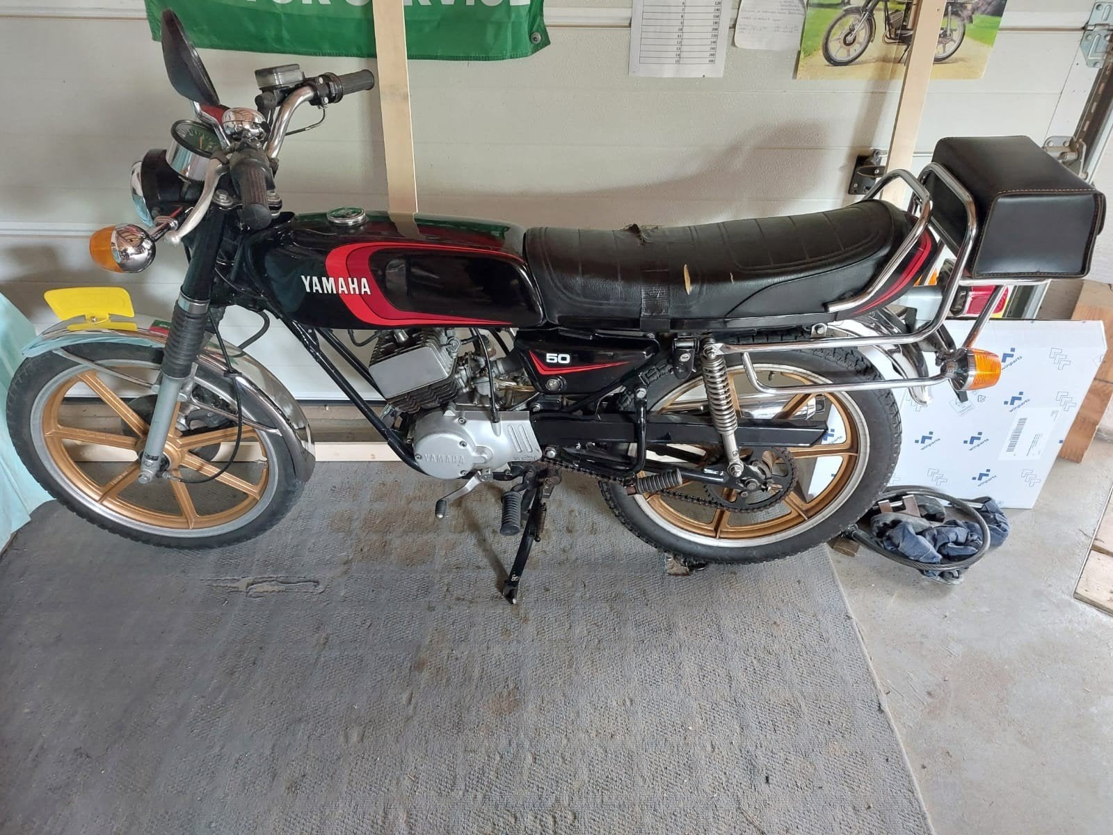 Yamaha RD50M 1980, Maximaal 45 km/u, 5 versnellingen, 49 cc, Ophalen of Verzenden