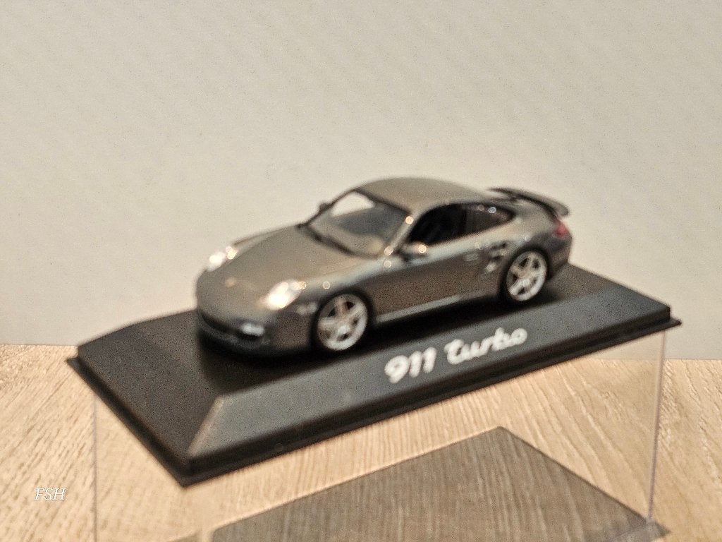 Porsche 911 Turbo, antraciet, PMA/Minichamps., Ophalen of Verzenden, Zo goed als nieuw, Auto, MiniChamps