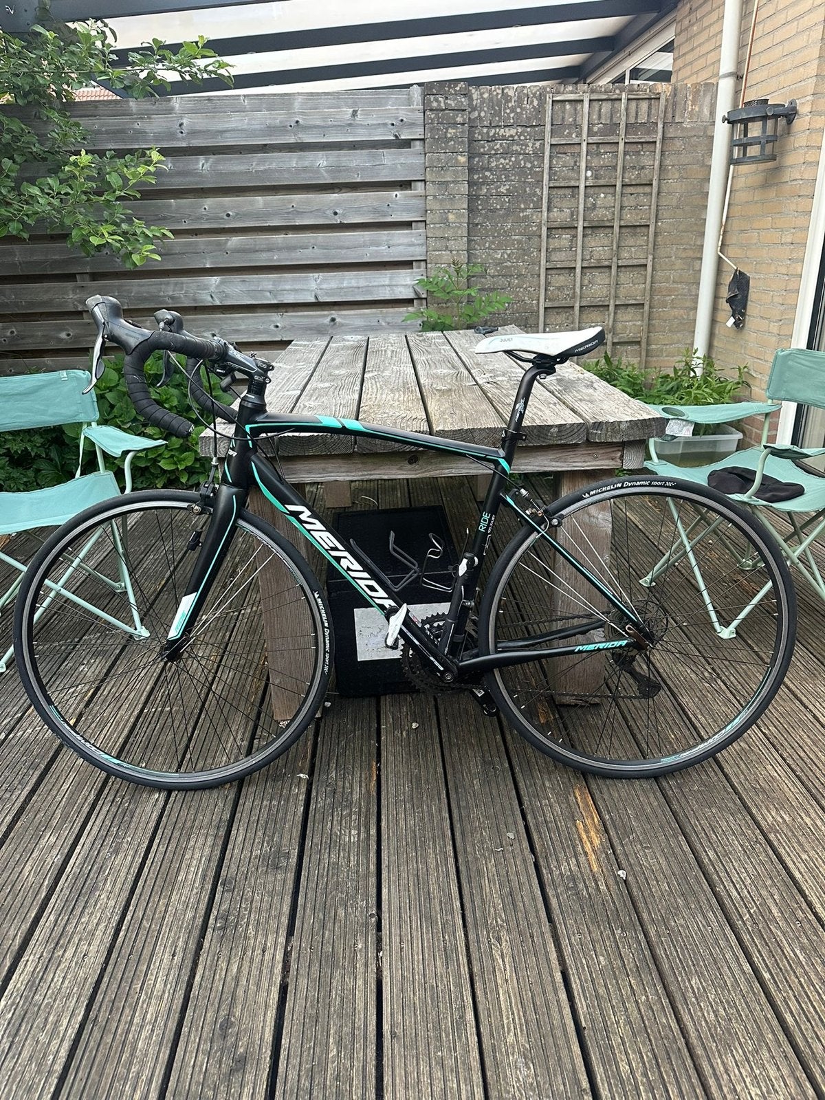Merida Juliet 100 Racefiets - Zwart/Mintgroen, Dames, Fietsen en Brommers, 28 inch, Gebruikt, Velgrem, Aluminium