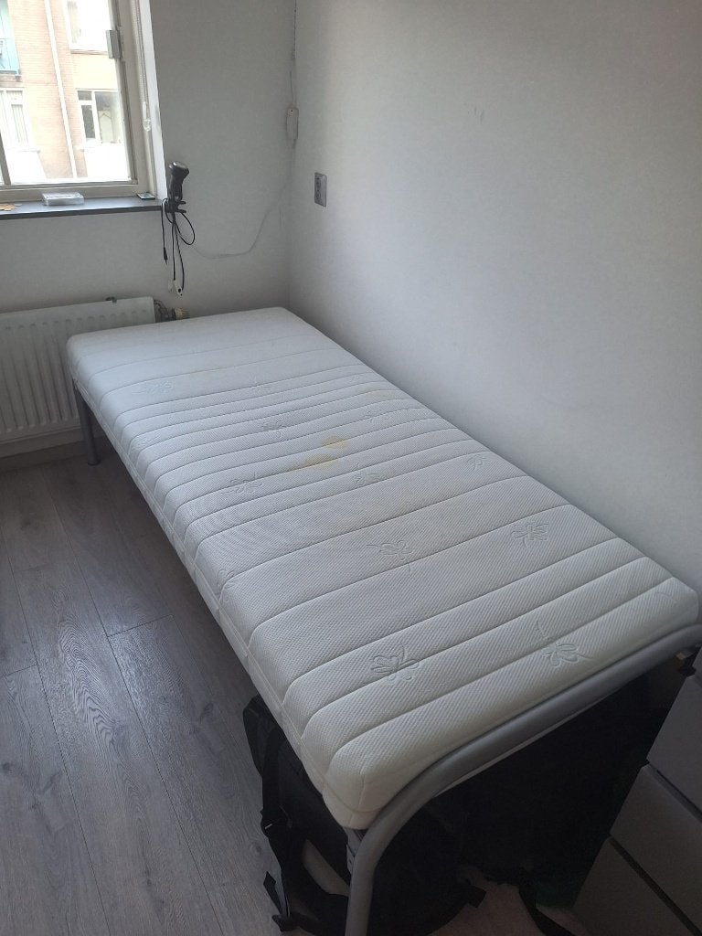 Eenpersoons Matrass en Bedbodem, Ophalen, Gebruikt, 90 cm, Eenpersoons
