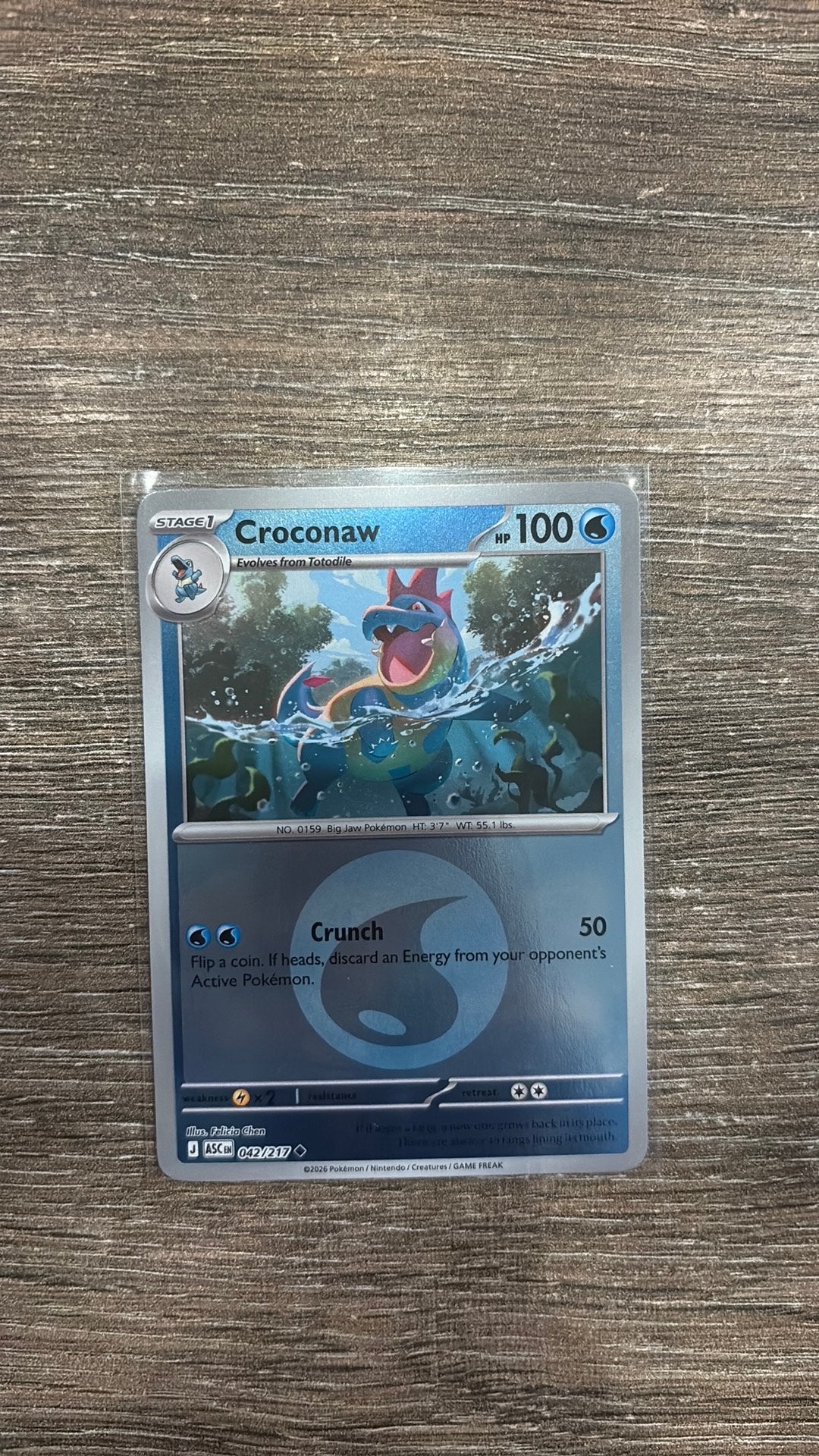 ASC Croconaw 042/217 Energy Reverse holo, Ophalen of Verzenden, Zo goed als nieuw