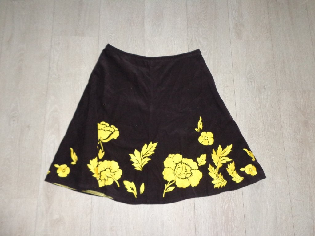 bruin/gele rok van Steps, maat 40, Ophalen of Verzenden, Gedragen, Maat 38/40 (M), Bruin