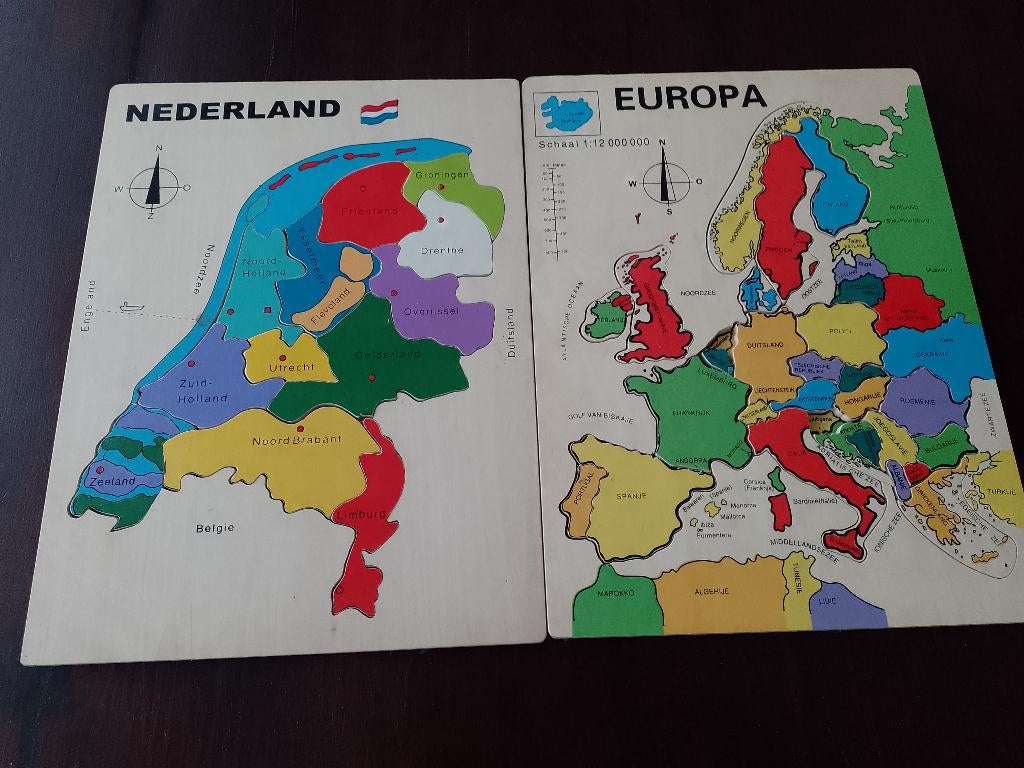 Leer de provincie van nederland en de europese landen puzzel, Ophalen, Gebruikt, Ontdekken