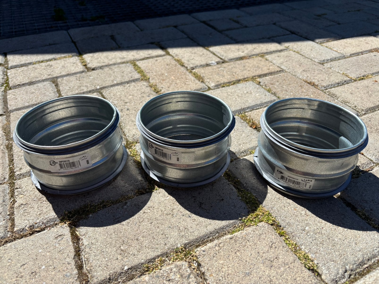 Spiraliet safe verbindingstuk 125mm, Ophalen, Overige typen, Nieuw, Rvs