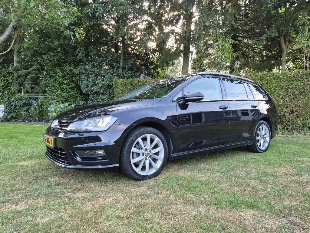 Volkswagen Golf R-line Variant 1.4 TSI 125pk 2015 Zwart, Auto's, Volkswagen, 125 pk, Zwart, 4 cilinders, Leder en Stof