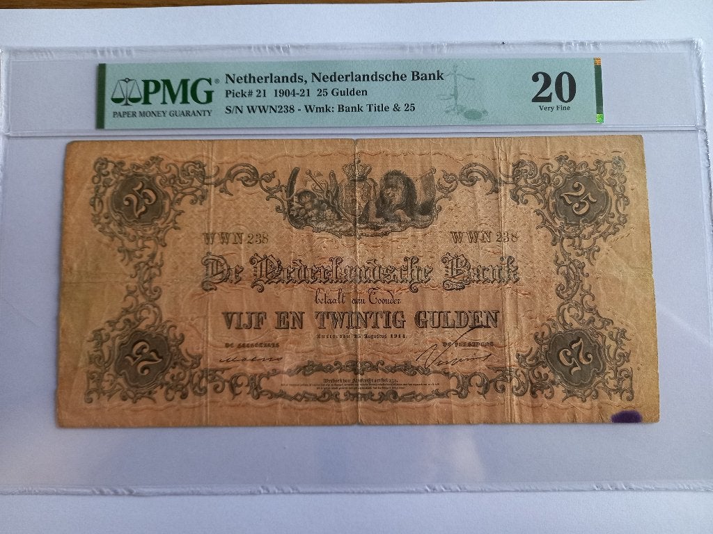 25 Gulden biljet uit 1914 ZELDZAAM, Ophalen of Verzenden, 25 gulden, Los biljet