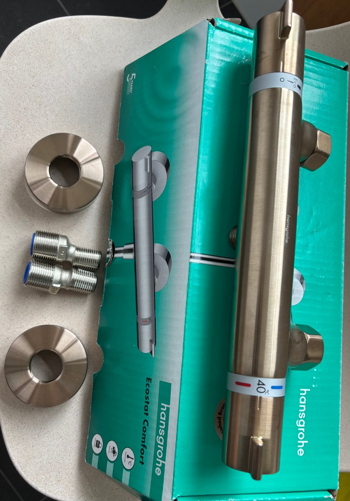 Opbouw Douchethermostaat Ecostat Comfort Hansgrohe Geb.Brons, Ophalen of Verzenden, Zo goed als nieuw, Douche