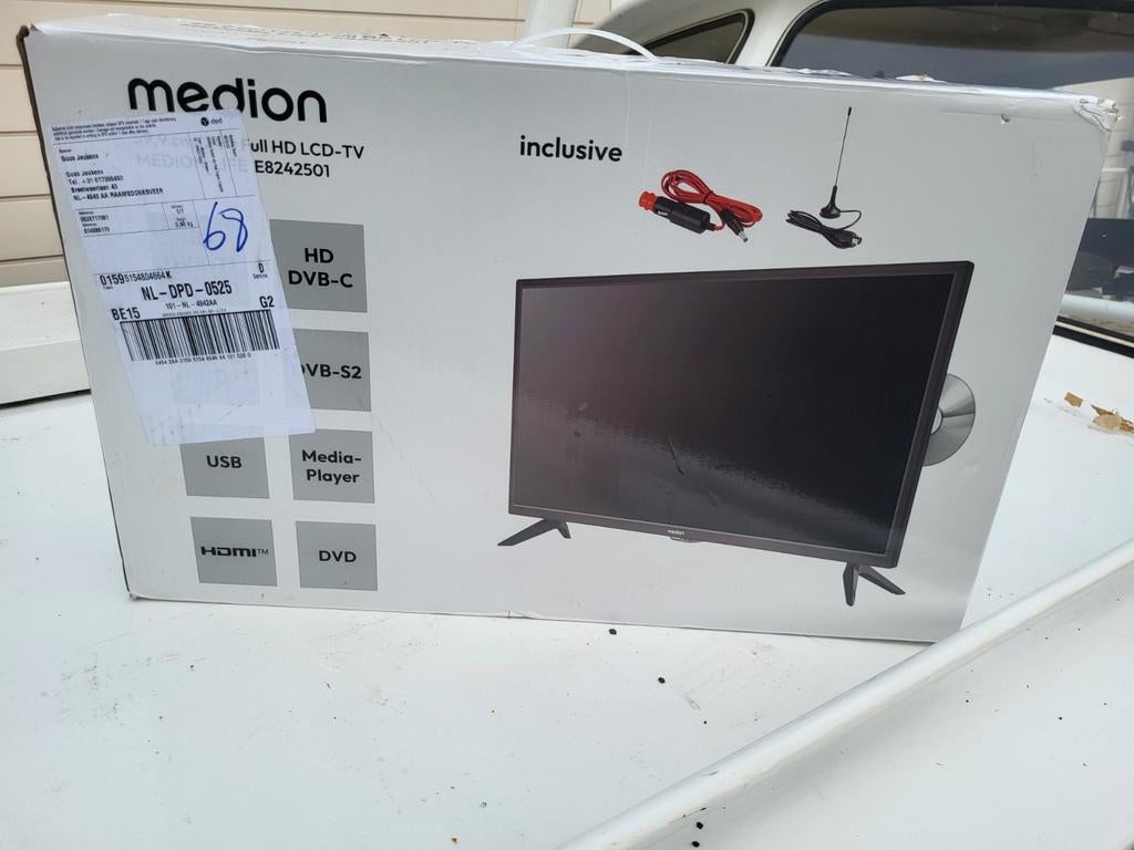 Medion 24" Full HD LCD-TV E8242501 met ingebouwde DVD, Ophalen, Nieuw, 50 Hz, Overige merken
