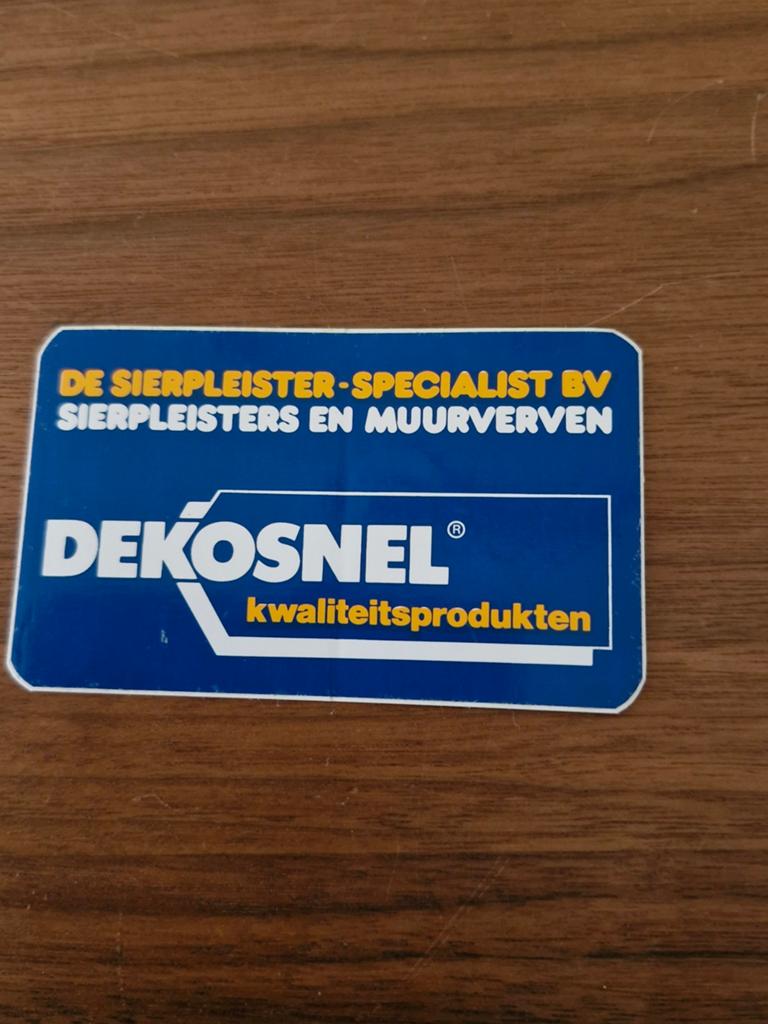 8007 Sticker Dekosnel Kwaliteitsproducten - Sierpleister, Ophalen of Verzenden, Gebruikt