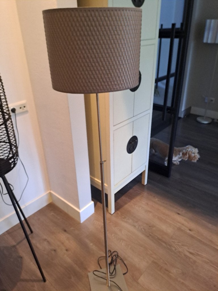 Vloerlamp grijs, Ophalen, E27 (groot), Zo goed als nieuw, Metaal