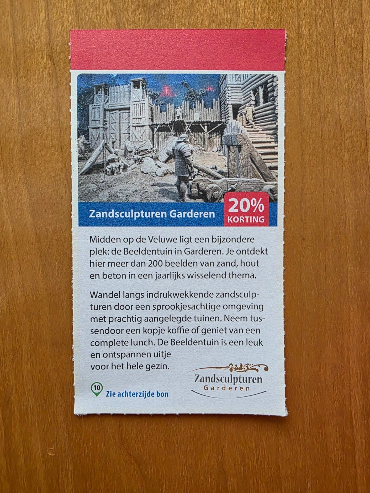 Zandsculpturen Garderen 20% korting maximaal 4 personen, Tickets en Kaartjes, Drie personen of meer, Kortingsbon