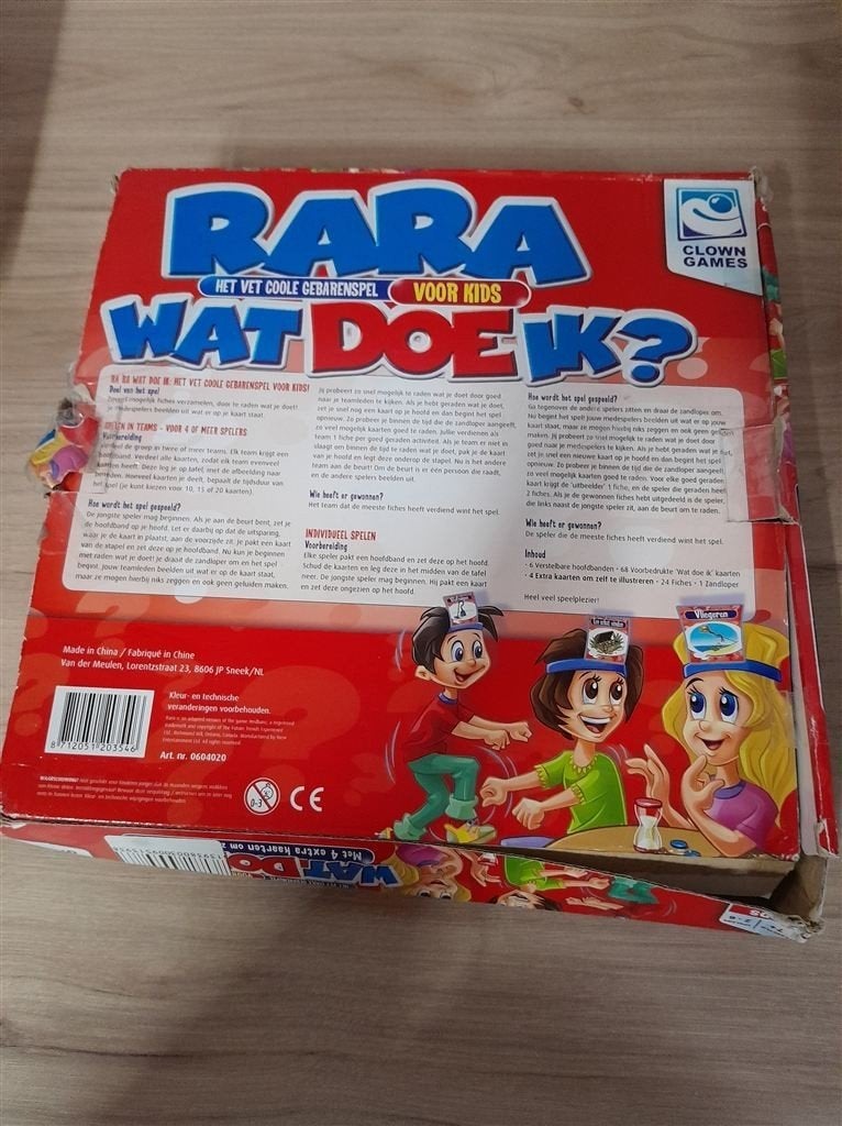 rara wat doe ik - s4830, Hobby en Vrije tijd, Gezelschapsspellen | Bordspellen, Verzenden, Zo goed als nieuw