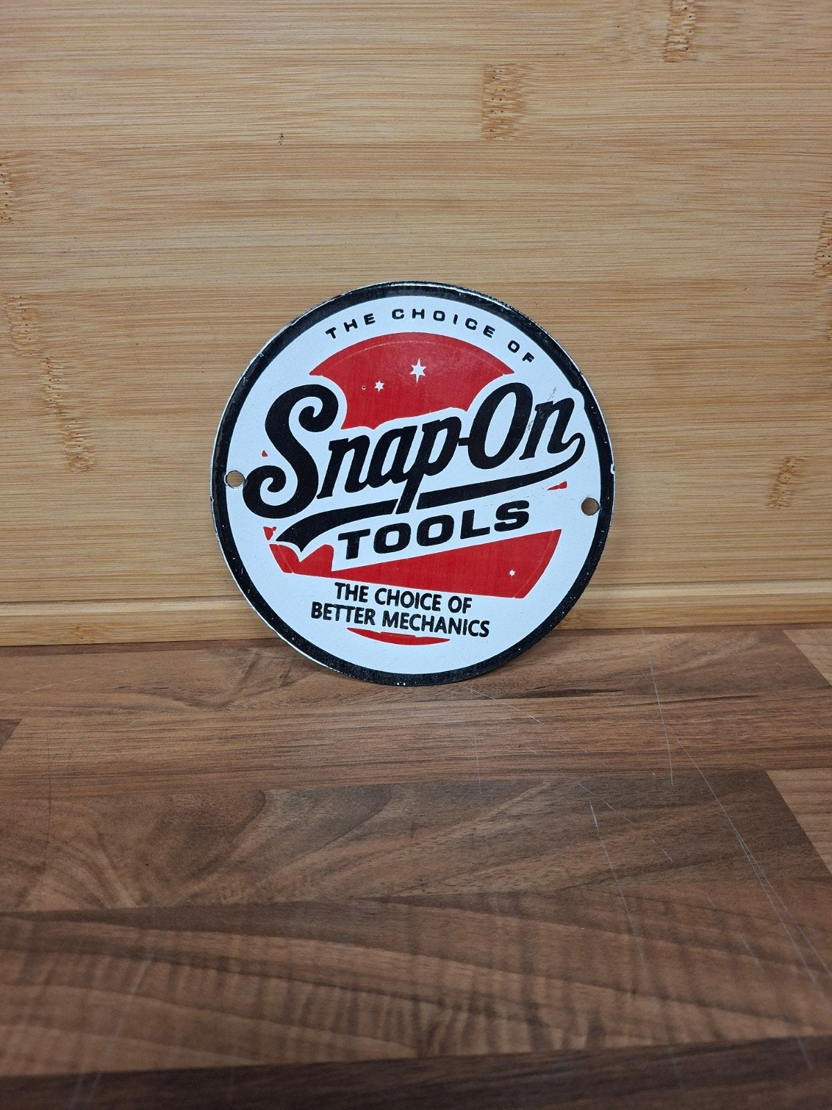 snap on tools emaille deurpostje, Ophalen of Verzenden, Gebruikt, Reclamebord